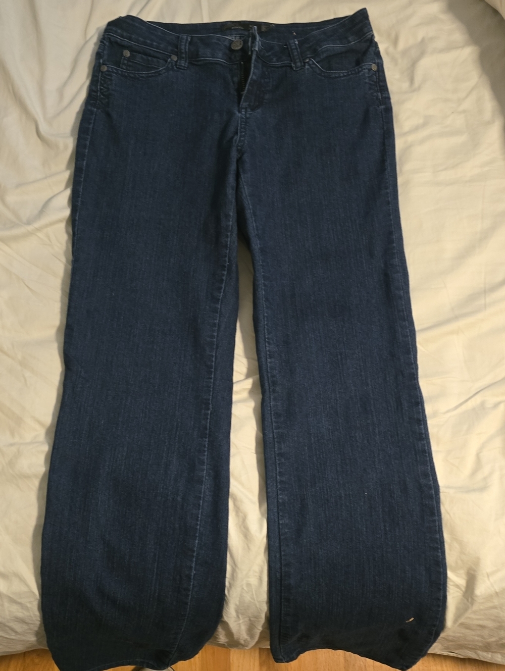 Prana Dark Blue Wide-Leg Flare Jeans